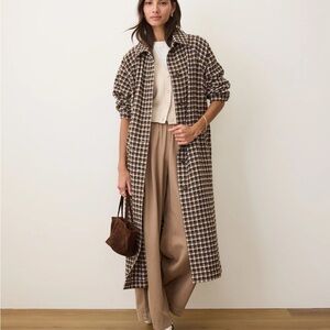 Marine Layer Hayes Houndstooth Trench Coat
